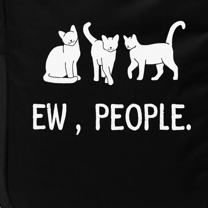 Funny Meow Kitty Black Cat Funny Ew People Meowy Cat Lovers Impact Tech Backpack