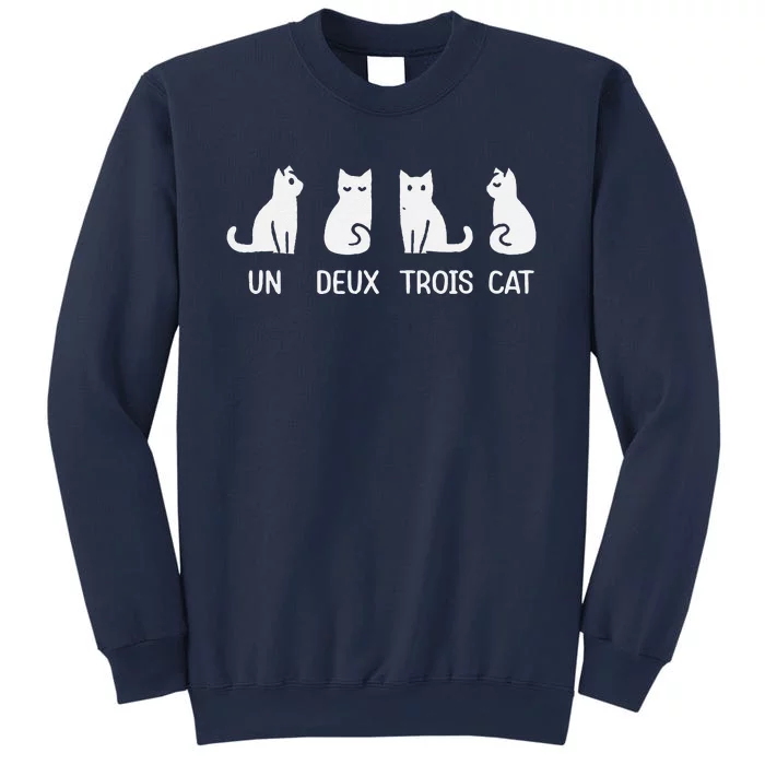 Funny Meow Kitty Un Deux Trois Cat Funny Black Cat Sweatshirt