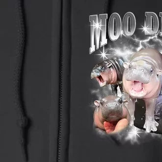 Funny Moodeng Kawaii Pygmy Hippo Cute Zoo Animal Lover Full Zip Hoodie