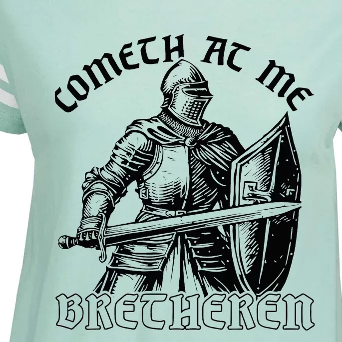 Funny Medieval Knight Renaissance Fair Faire Cometh At Me Enza Ladies Jersey Football T-Shirt