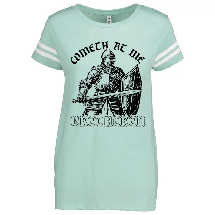 Funny Medieval Knight Renaissance Fair Faire Cometh At Me Enza Ladies Jersey Football T-Shirt