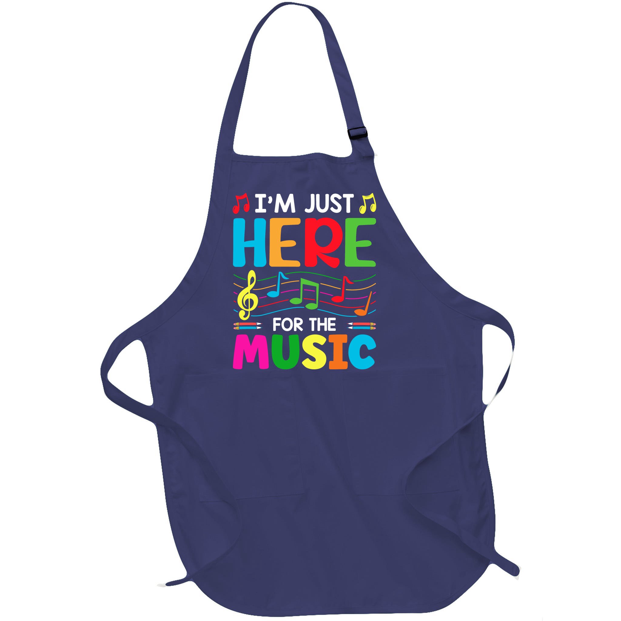 venstre Ærlighed alene Funny Music Lover Music Quotes Musical Notes Full-Length Apron With Pocket  | TeeShirtPalace