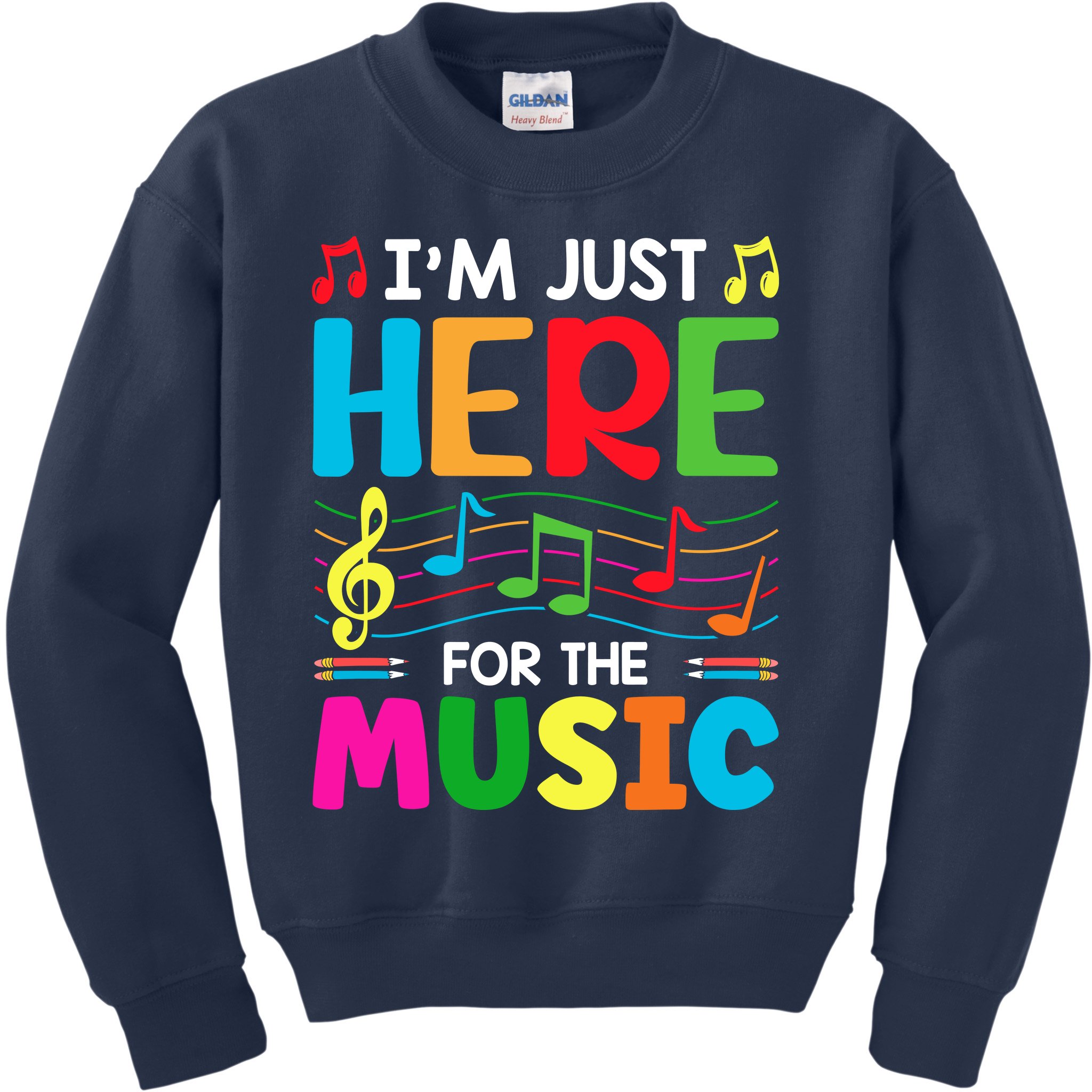Funny Music Lover Music Quotes Musical Notes Kids Sweatshirt |  TeeShirtPalace