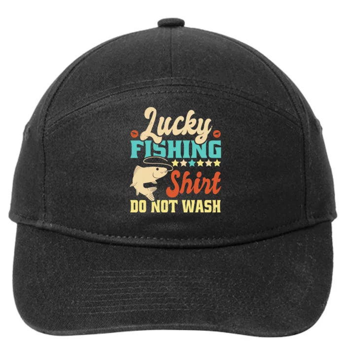 Funny My Lucky Fishing For Dad 7-Panel Snapback Hat