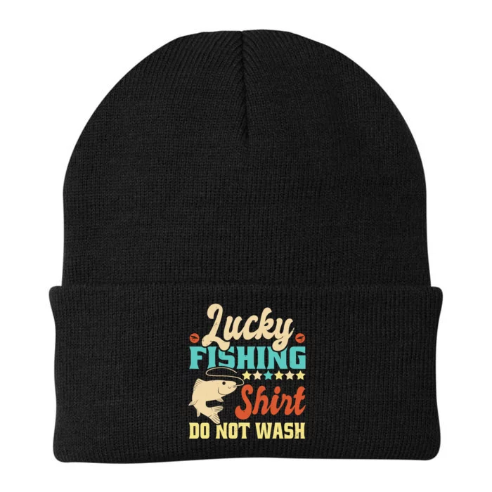 Funny My Lucky Fishing For Dad Knit Cap Winter Beanie