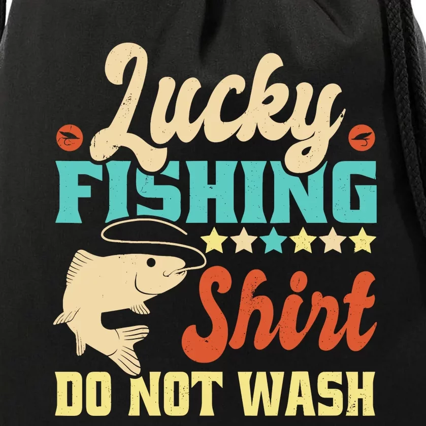 Funny My Lucky Fishing For Dad Drawstring Bag