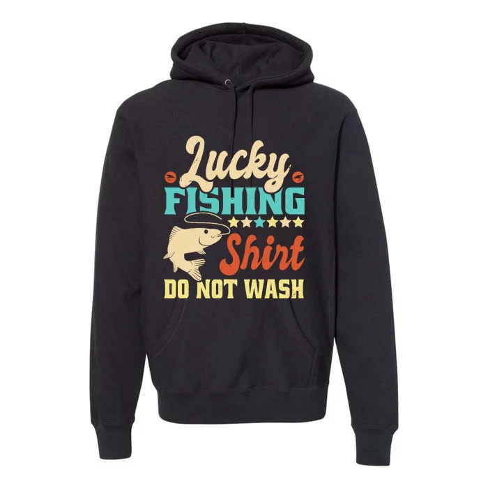 Funny My Lucky Fishing For Dad Premium Hoodie