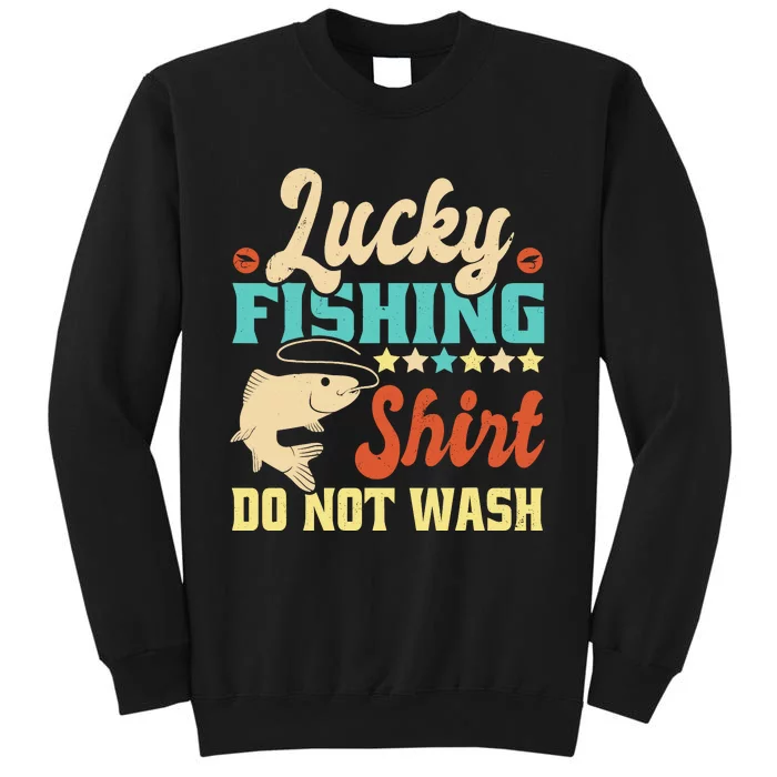 Funny My Lucky Fishing For Dad Tall Sweatshirt