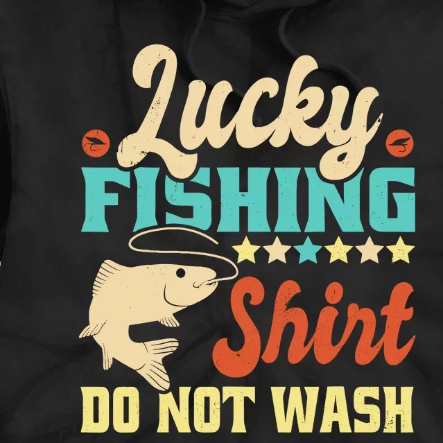 Funny My Lucky Fishing For Dad Tie Dye Hoodie