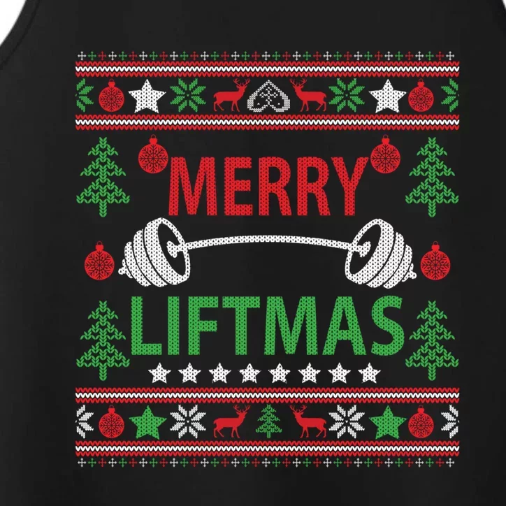 Funny Merry Liftmas Fitness Performance Tank