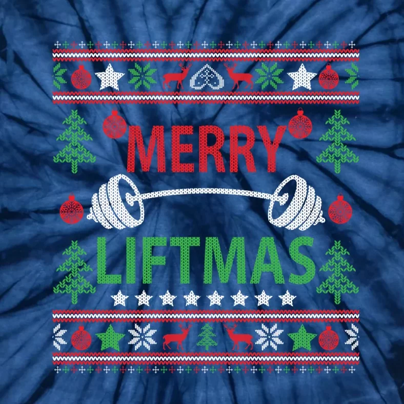 Funny Merry Liftmas Fitness Tie-Dye T-Shirt