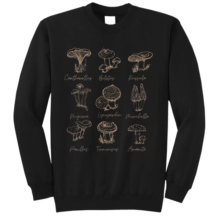 Fungi Mushroom Lover Mycology Vintage Goth Style Tall Sweatshirt