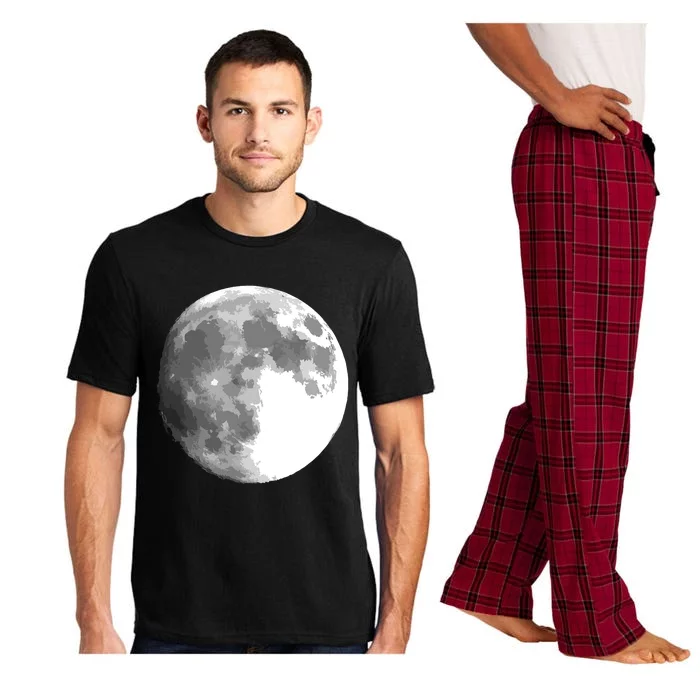 Full Moon Luna Astronomy Space Galaxy Stars Pajama Set