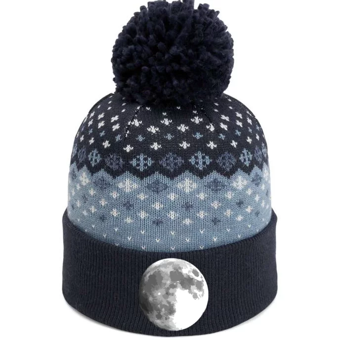 Full Moon Luna Astronomy Space Galaxy Stars The Baniff Cuffed Pom Beanie