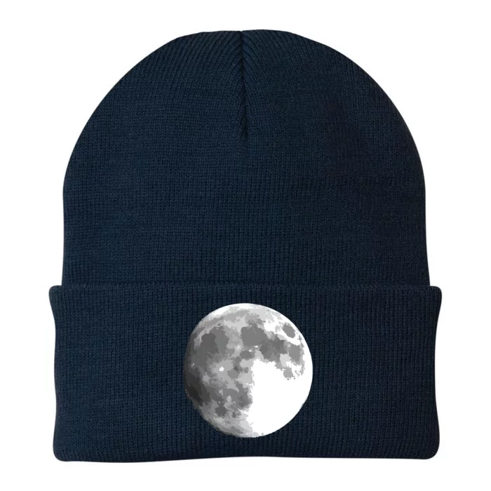 Full Moon Luna Astronomy Space Galaxy Stars Knit Cap Winter Beanie