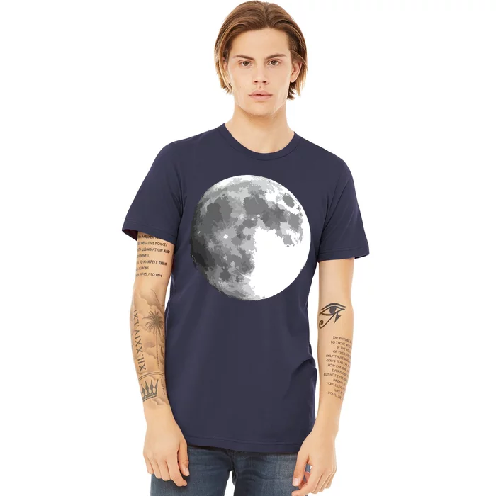 Full Moon Luna Astronomy Space Galaxy Stars Premium T-Shirt