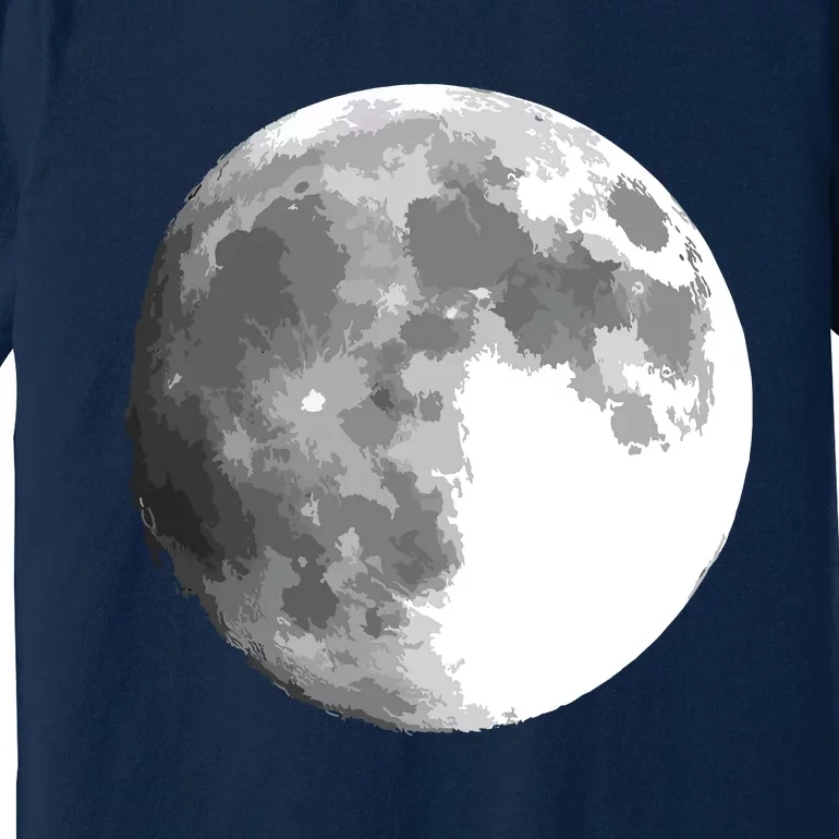 Full Moon Luna Astronomy Space Galaxy Stars Premium T-Shirt