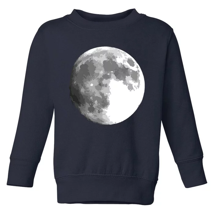 Full Moon Luna Astronomy Space Galaxy Stars Toddler Sweatshirt