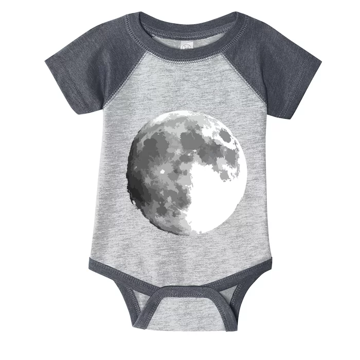 Full Moon Luna Astronomy Space Galaxy Stars Infant Baby Jersey Bodysuit