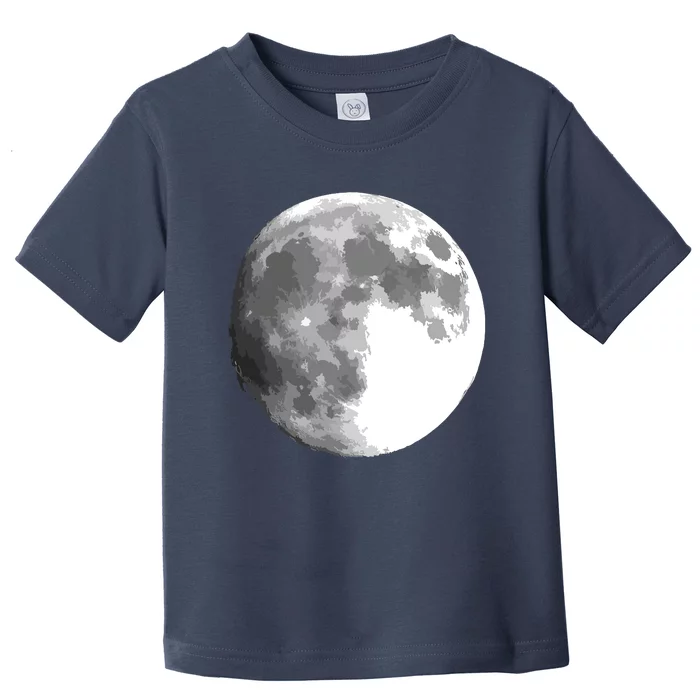 Full Moon Luna Astronomy Space Galaxy Stars Toddler T-Shirt