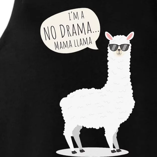 Funny Mama Llama No Drama Alpaca Ladies Tri-Blend Wicking Tank