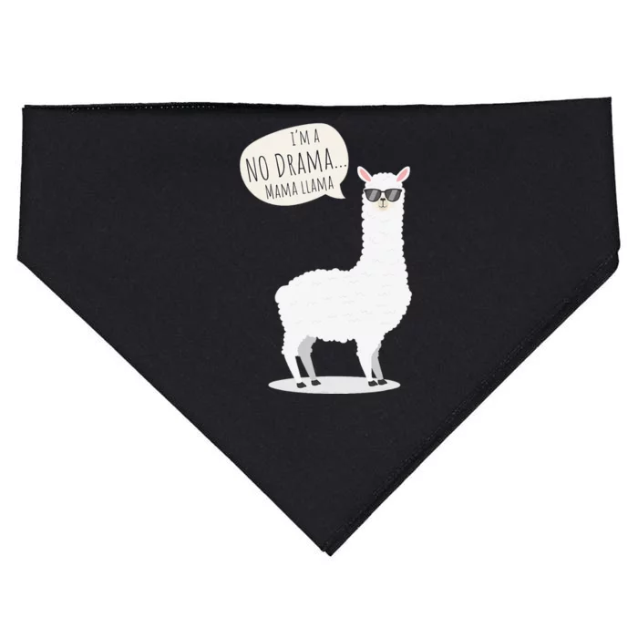 Funny Mama Llama No Drama Alpaca USA-Made Doggie Bandana