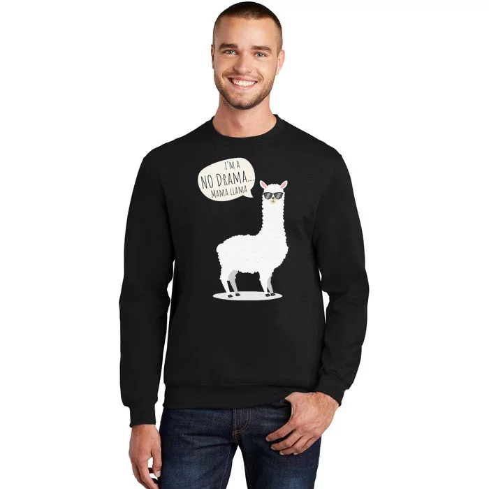 Funny Mama Llama No Drama Alpaca Sweatshirt