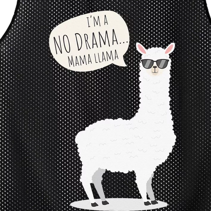 Funny Mama Llama No Drama Alpaca Mesh Reversible Basketball Jersey Tank