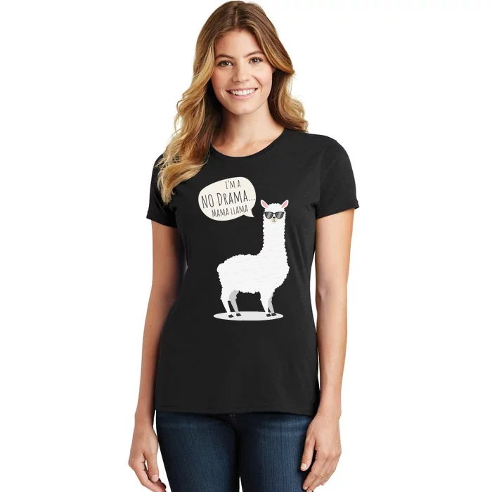 Funny Mama Llama No Drama Alpaca Women's T-Shirt