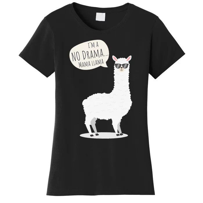 Funny Mama Llama No Drama Alpaca Women's T-Shirt