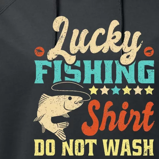 Funny My Lucky Fishing dad Performance Fleece Hoodie