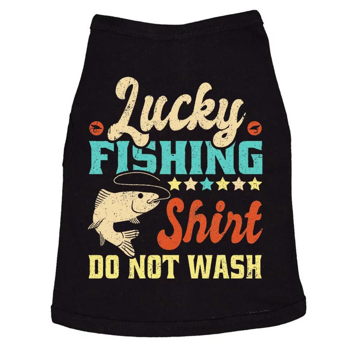 Funny My Lucky Fishing dad Doggie Tank