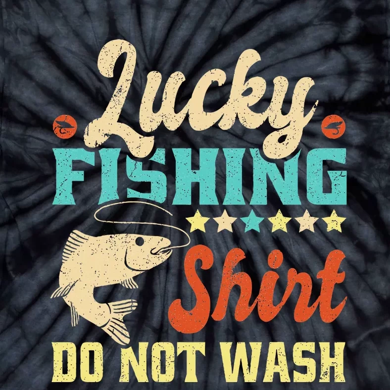 Funny My Lucky Fishing dad Tie-Dye T-Shirt