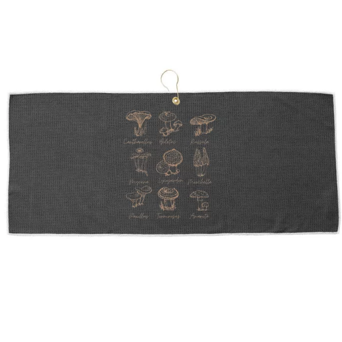 Fungi Mushroom Lover Mycology Vintage Goth Style Large Microfiber Waffle Golf Towel