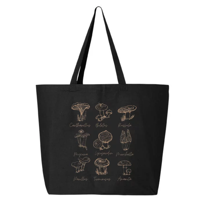 Fungi Mushroom Lover Mycology Vintage Goth Style 25L Jumbo Tote