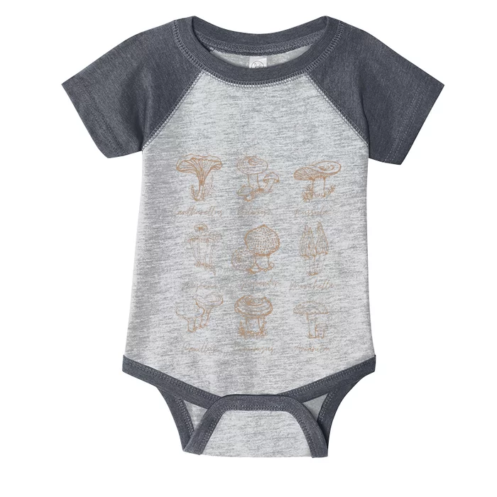 Fungi Mushroom Lover Mycology Vintage Goth Style Infant Baby Jersey Bodysuit