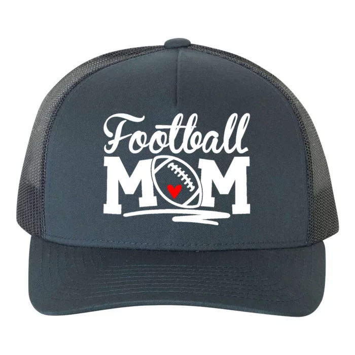 Football Mom Leopard Football Love Football Player Yupoong Adult 5-Panel Trucker Hat