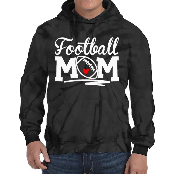 Football Mom Leopard Football Love Football Player Tie Dye Hoodie