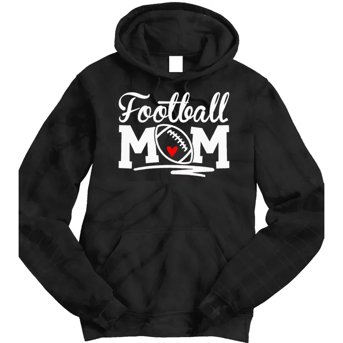 Football Mom Leopard Football Love Football Player Tie Dye Hoodie