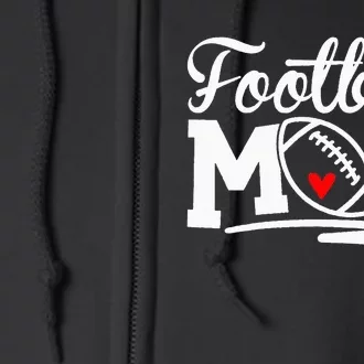 Football Mom Leopard Football Love Football Player Full Zip Hoodie