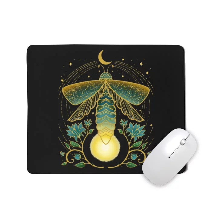 Firefly Magical Lunar Mystical Design For Nature Lovers Mousepad