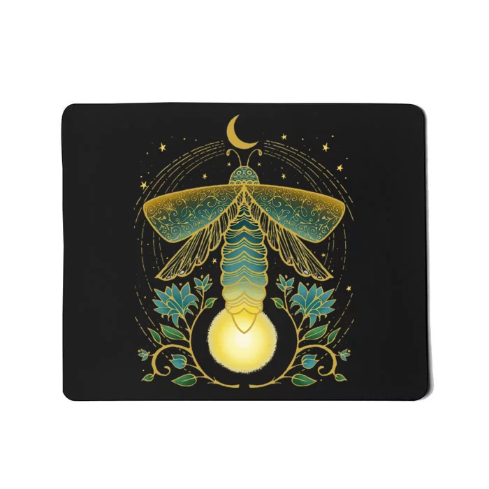 Firefly Magical Lunar Mystical Design For Nature Lovers Mousepad