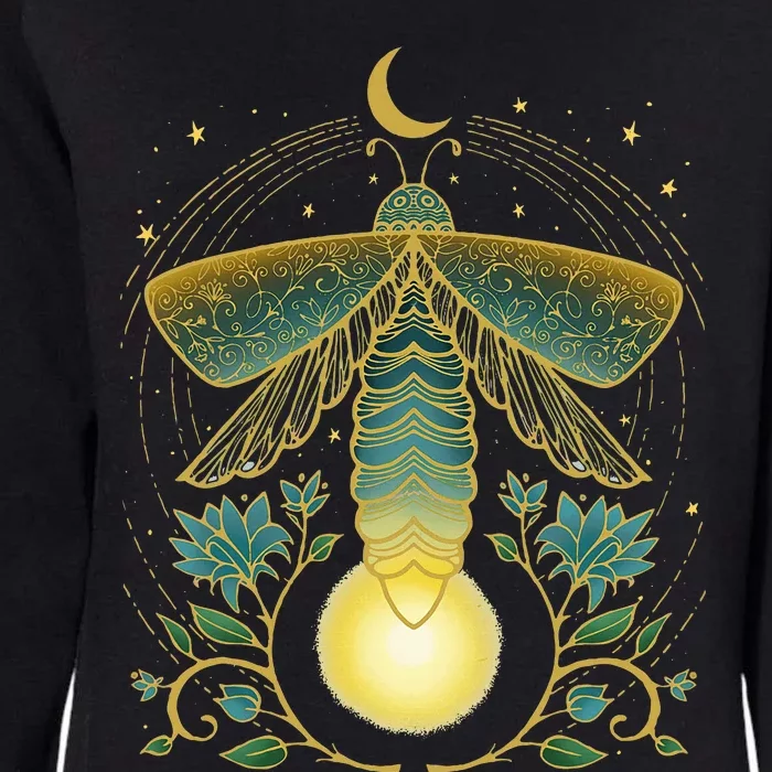 Firefly Magical Lunar Mystical Design For Nature Lovers Womens California Wash Sweatshirt