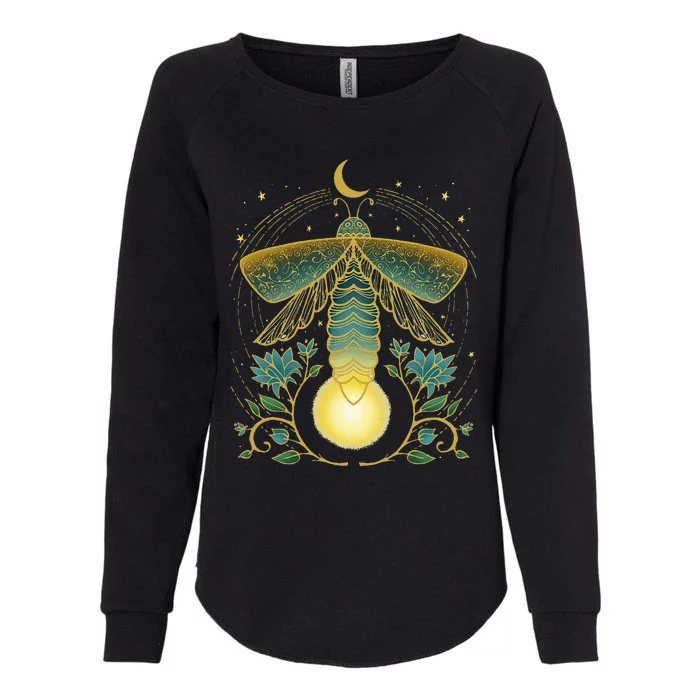 Firefly Magical Lunar Mystical Design For Nature Lovers Womens California Wash Sweatshirt