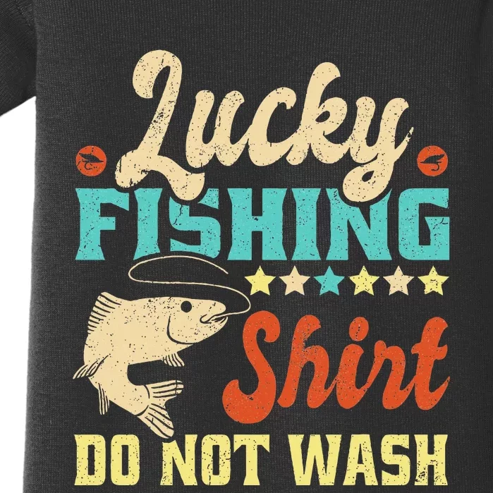 Funny My Lucky Fishing Dad Baby Bodysuit