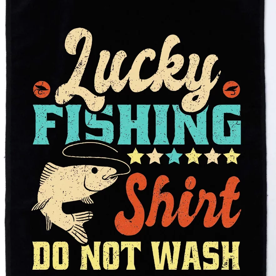 Funny My Lucky Fishing Dad Platinum Collection Golf Towel