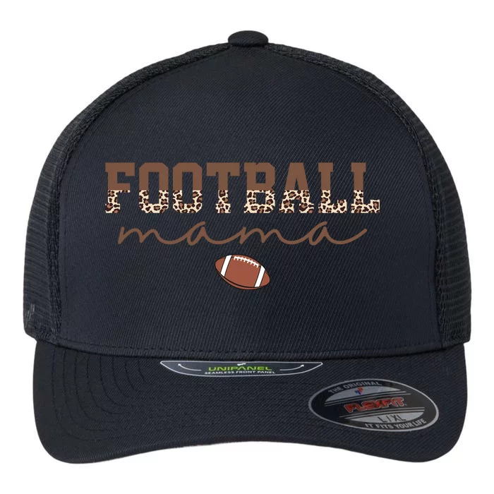 Football Mama Leopard Flexfit Unipanel Trucker Cap