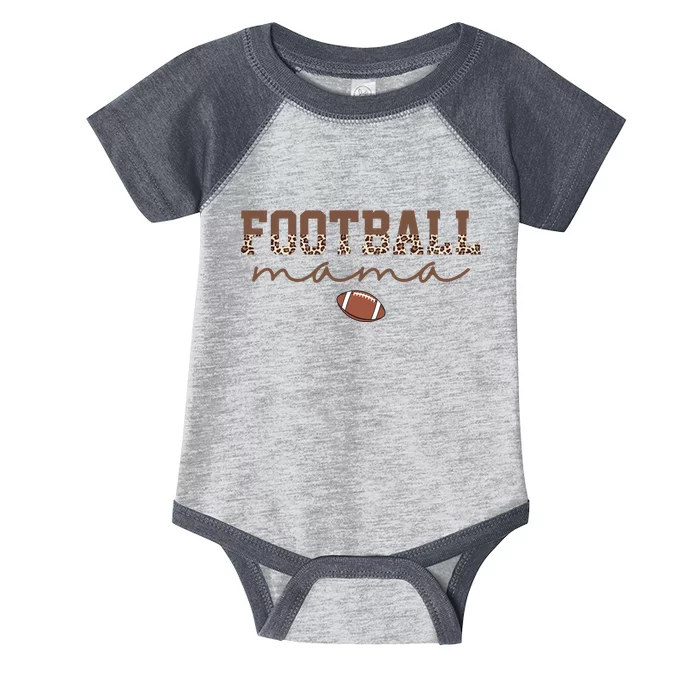 Football Mama Leopard Infant Baby Jersey Bodysuit