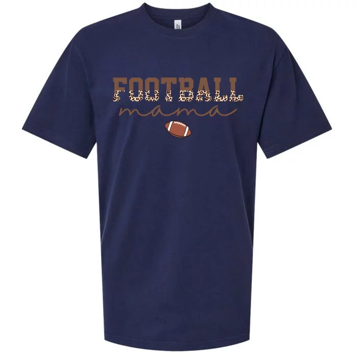 Football Mama Leopard Sueded Cloud Jersey T-Shirt