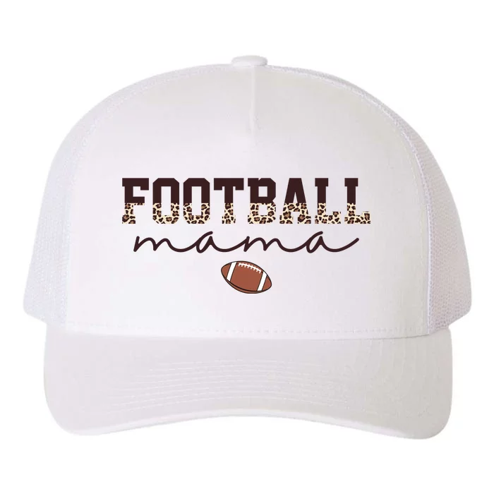 Football Mama Leopard Yupoong Adult 5-Panel Trucker Hat